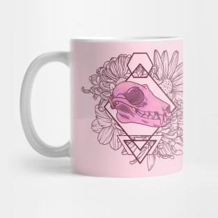 Geometric Fruit Bat Skull Mug